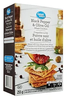 Great Value Black Pepper & Olive Oil  Wheat Crackers