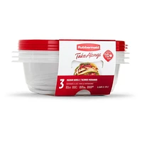 Rubbermaid Takealongs Shallow Bowls, Pack of 3