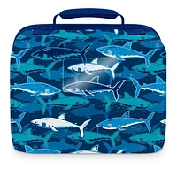 Sac à Lunch Isotherme à Compartiment Unique Thermos Pour Enfants Avec Doublure, Requins Bleu, avec doublure