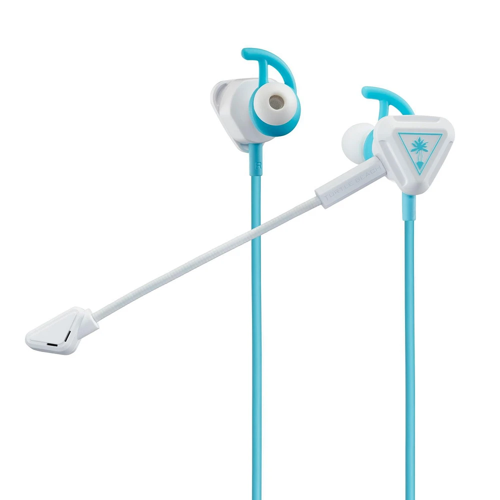 Turtle Beach® Battle Buds™ In-Ear Gaming Headset White/Teal - Mobile, Nintendo Switch™ Xbox Series X, Xbox Series S, Xbox One | PS5™, PS4™, & PS4™ Pro | PC2 & Mac®, Universal