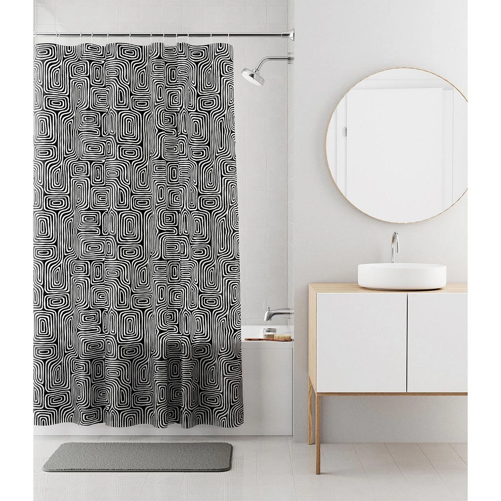 Rideau de douche décoratif imperméable en PEVA recyclé Mainstays