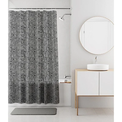 Mainstays Decorative Waterproof Recycled PEVA Shower Curtain