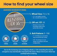 17 X in. Steel Wheel Rims with - mm hub-centric bolt pattern