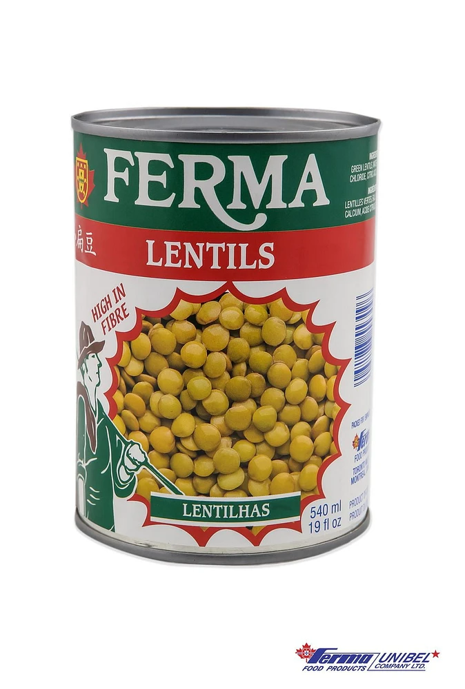 Ferma Green Lentils, sell quantity 540ml