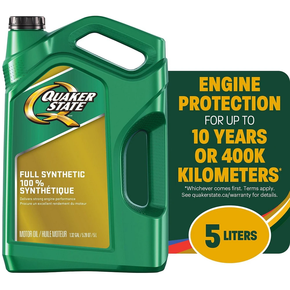 Quaker State Huile moteur entièrement synthétique 5W-30 5L QS Synthetique 5W-30 5L