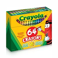 Crayola - Crayons de couleur - 64 ct 64 crayons de cire