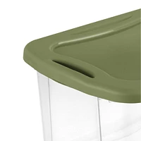 Sterilite 38 L EZ Carry Clear/Sage Legume, 38L