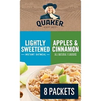 Quaker Lightly Sweetened Apples & Cinnamon Instant Oatmeal, 232g