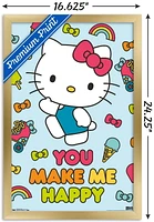 Hello Kitty - Happy Wall Poster, 22.375" x 34"