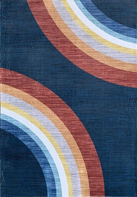 Tapis doux pour la zone de jeu Rug Branch Soft Steps Rainbow, bleu marine - Garcons et filles dans la salle de jeux, la chambre d'enfant, la chambre<br>