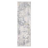 Valoria Cream and Blue Woven Area Rug