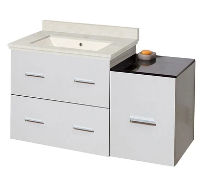 American Imaginations 61.5-in. W Floor Mount Dawn Grey Vanity Set For 3H4-in. Drilling  AI-18843