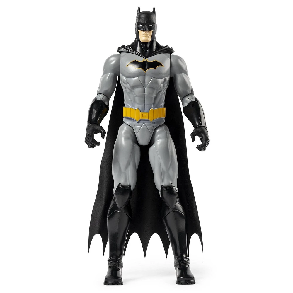 Batman 12-inch Action Figure (Black Suit), Kids Toys for Boys and Girls Ages 3 and up