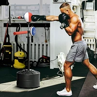 Soozier Adjustable Speed Bag Boxing Bag with Stand and Reflex Bar, Multi