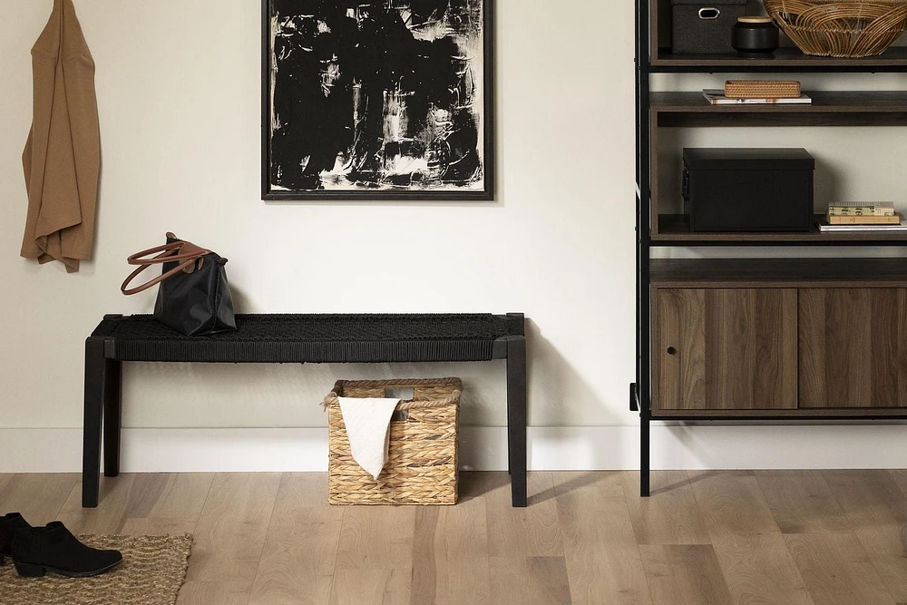 Banc en bois et en corde de la collection Balka South Shore