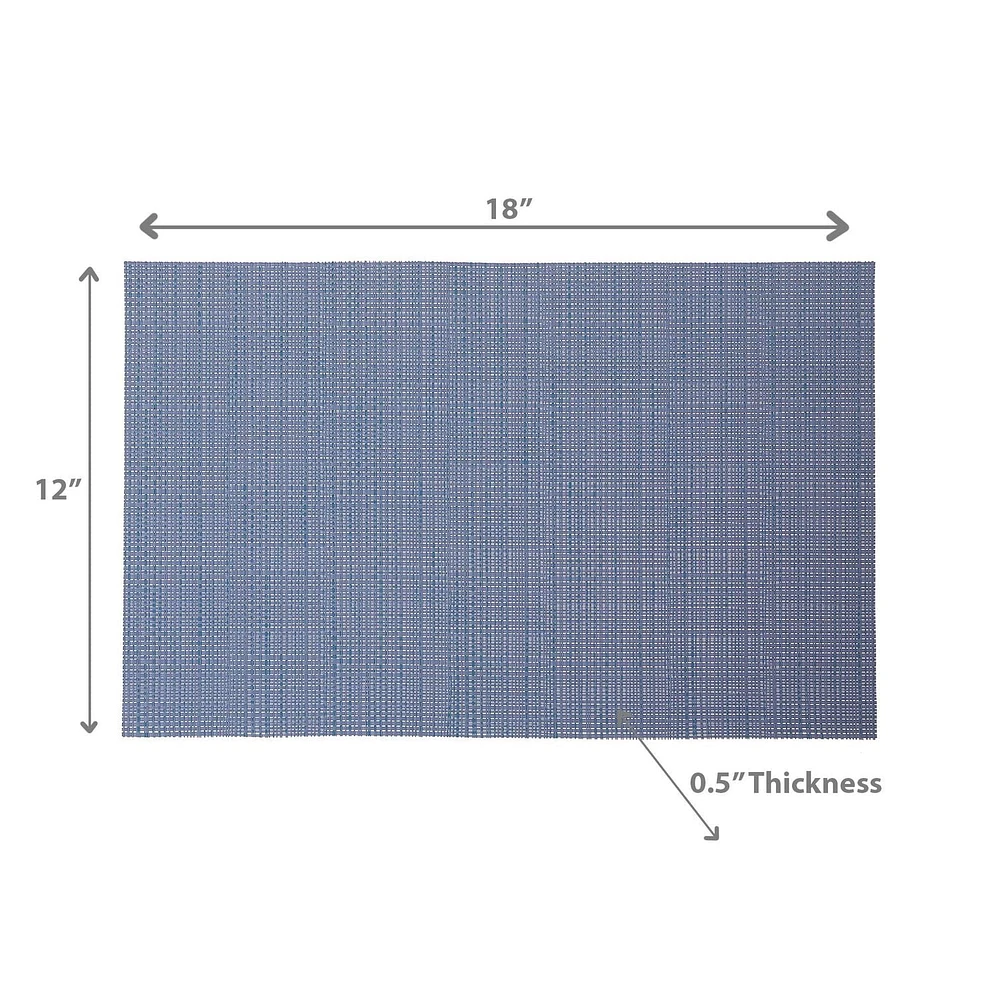 Vinyl Placemat Linn Perwinkle 12 X 18 - Ensemble De 12