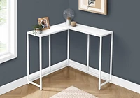 Monarch Specialties Table D'appoint, Console, Entrée, Étroit, Coin, Salon, Chambre À Coucher, Métal, Stratifié, Blanc, Contemporain, Moderne