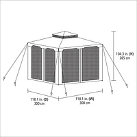 Abris de jardin à toit souple de  3 m x 3 m de Mainstays