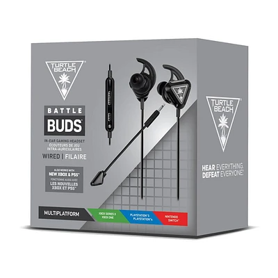 Turtle Beach® Battle Buds™ In-Ear Gaming Headset  Black/Silver Mobile, Nintendo Switch™ Xbox Series X, Xbox Series S, Xbox One | PS5™, PS4™, & PS4™ Pro | PC2 & Mac®