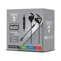 Turtle Beach® Battle Buds™ In-Ear Gaming Headset  Black/Silver Mobile, Nintendo Switch™ Xbox Series X, Xbox Series S, Xbox One | PS5™, PS4™, & PS4™ Pro | PC2 & Mac®