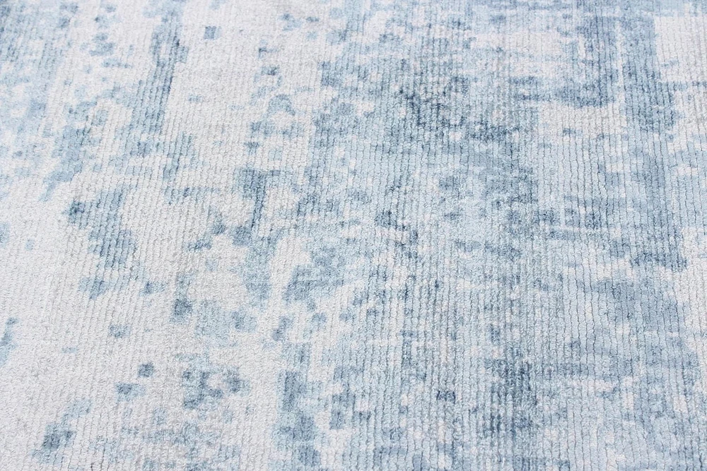 ECARPETGALLERY 4'9" x 6'10" Contemporary Galleria Hand Loomed Area Rug for Living Room, Dining Room and Bedroom in Blue