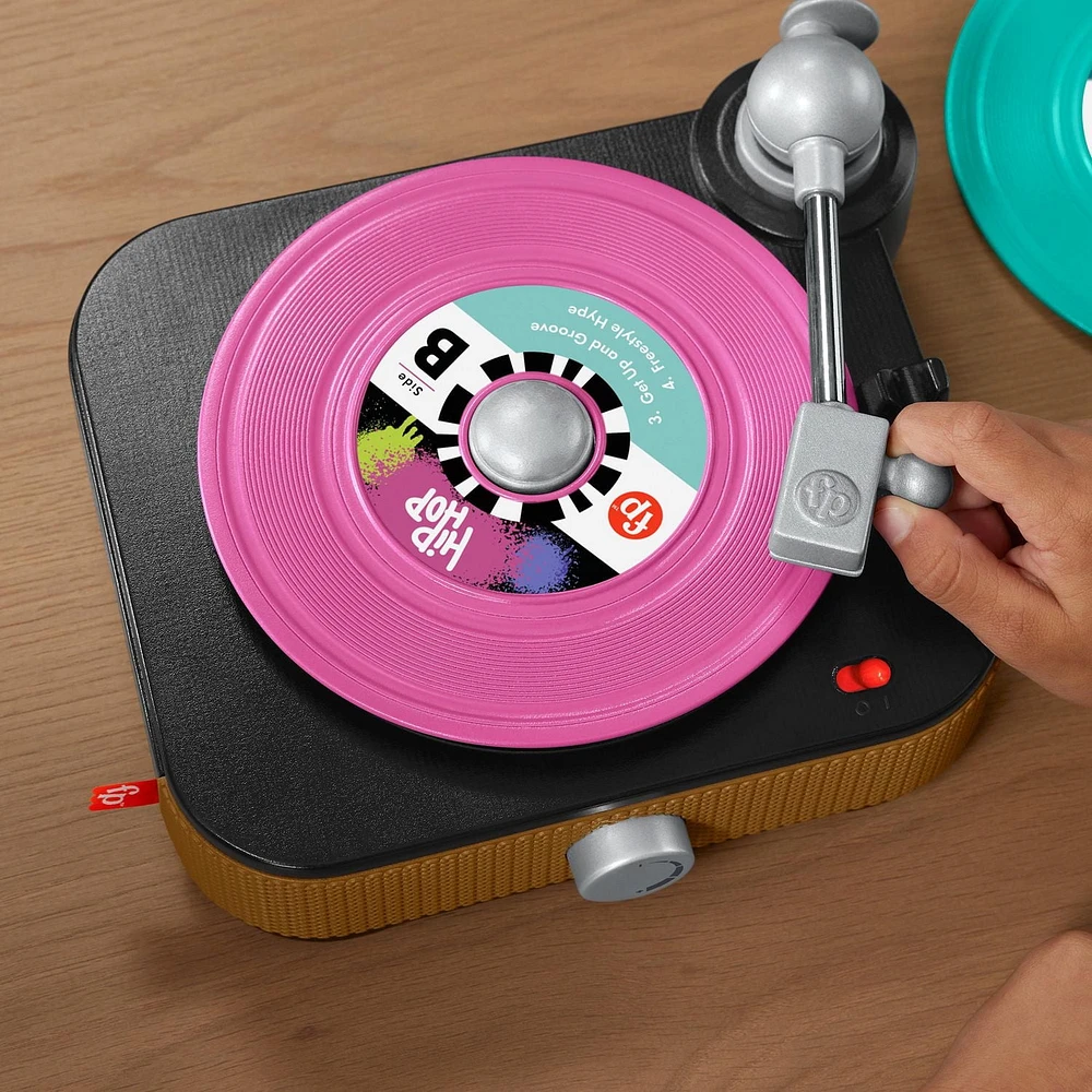 Fisher-Price Rockin’ Record Player Musical Toy for Preschool Pretend Play