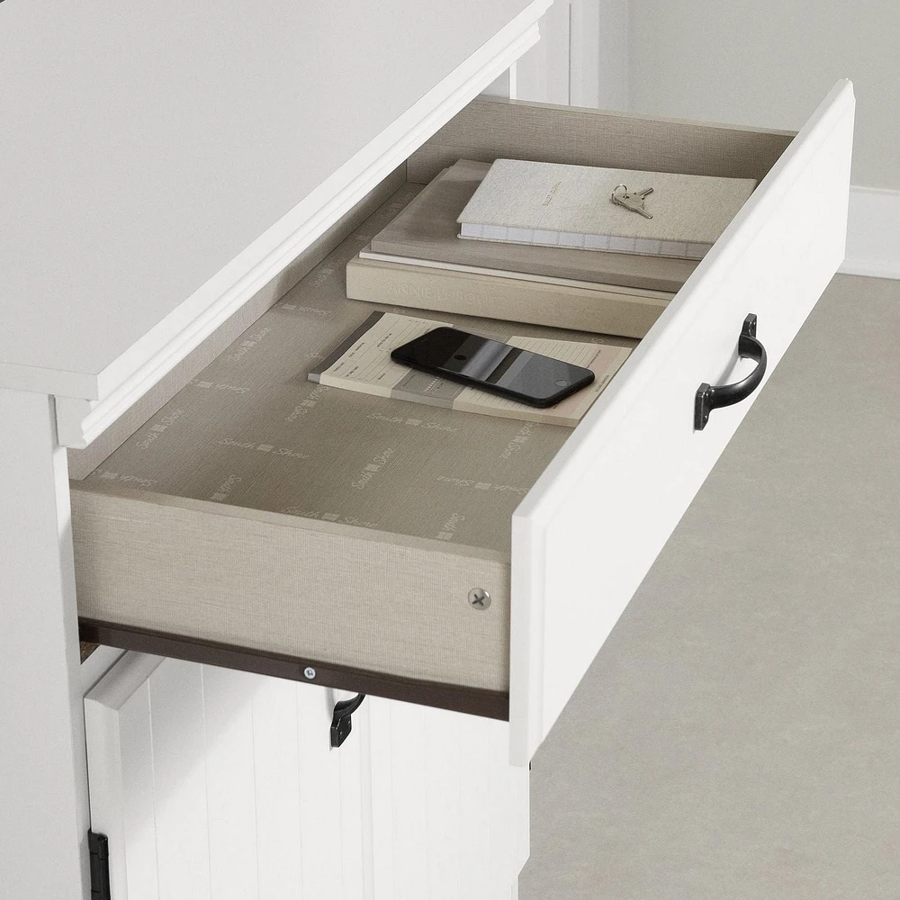 Armoire de rangement avec 1 tiroir et 2 portes de la collection Farnel South Shore