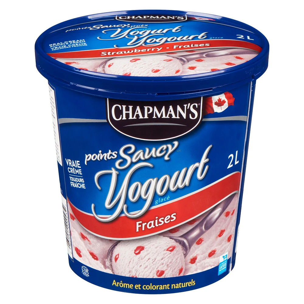 Chapman's Frozen Yogurt Strawberry Saucy Spots