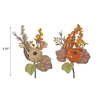 Pique-Citrouille Et Feuilles - Lot De 6