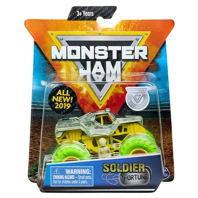 Monster Jam, Official Soldier Fortune Monster Truck, Die-Cast Vehicle, Nitro Neon Series, 1:64 Scale