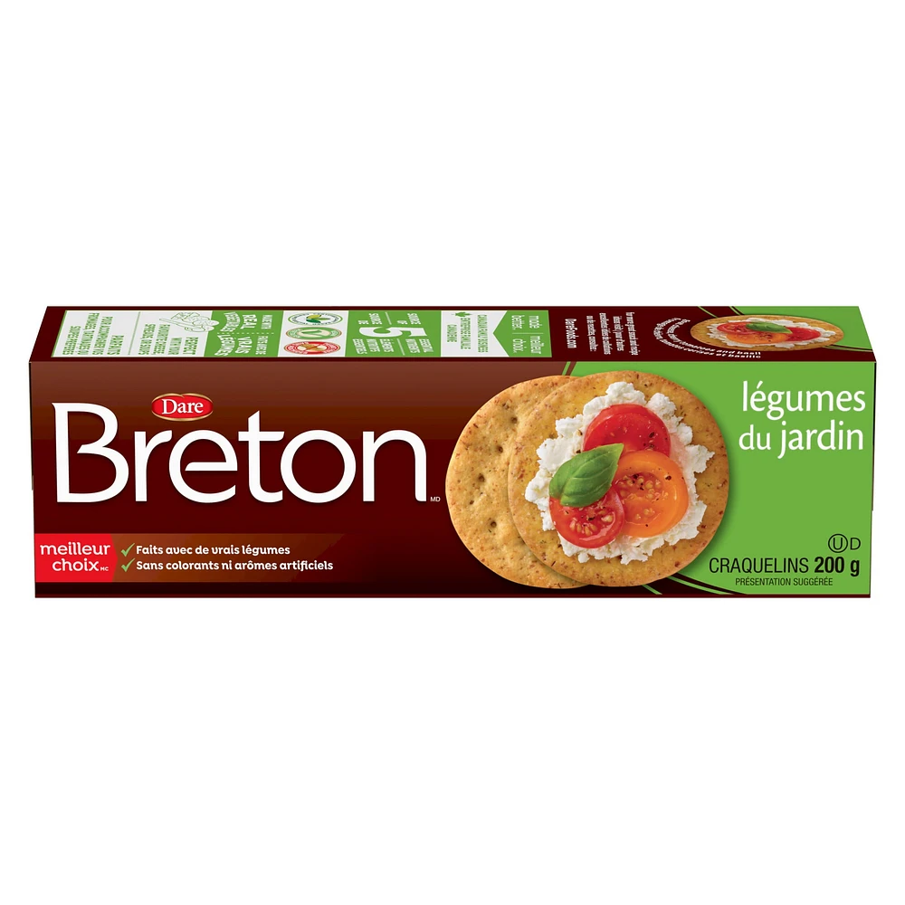 Breton Garden Vegetable Crackers, Dare, 200 gr