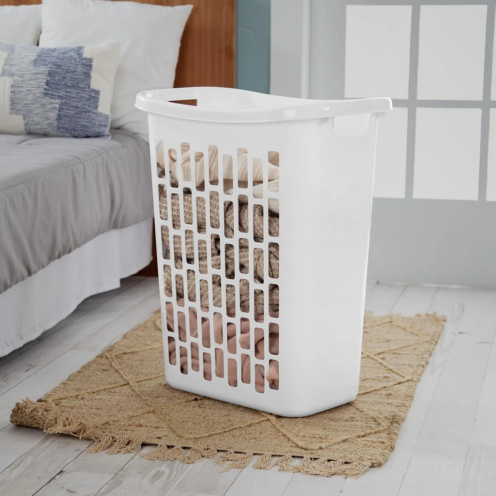 Sterilite Rectangular Open Hamper- White, Each