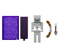 Minecraft Figurine articulée Squelette, 8,26 cm, pièce Crée-un-portail