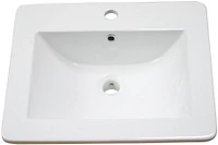 American Imaginations AI-32861 21 pouces W 18,5 pouces Dessus en céramique de D dans la couleur blanche pour le robinet de 1 trou