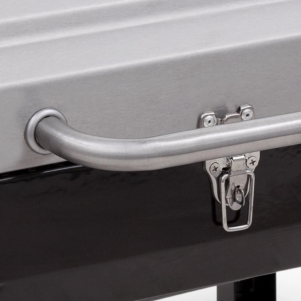 1-Burner Portable Propane Gas Grill in Stainless Steel