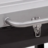 1-Burner Portable Propane Gas Grill in Stainless Steel