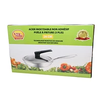 Verka 3-Ply Stainless Steel Fry Pan 26 cm with Non Stick Coating - ETCHING