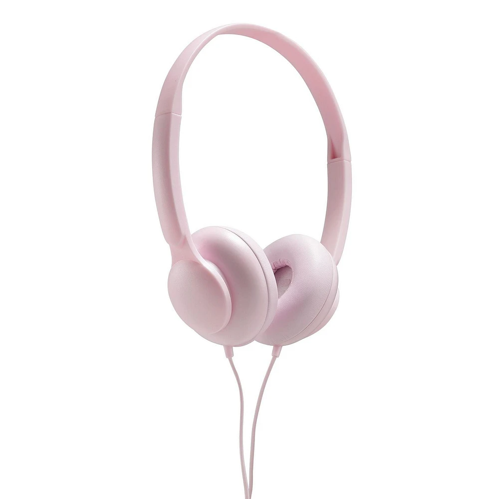 Onn. Wired Lightweight On-Ear Headphones, Adjustable Headband