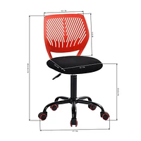Homy Casa Task Chair - Adjustable Height with Breathable Ergonomics Backrest Upholstery for Student Teen