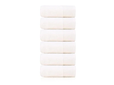 Camelot 6 Piece 600 GSM Zero Twist Cotton Face Towel Set