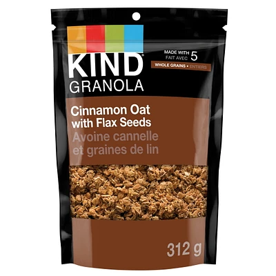 KIND Granola Avoine et cannelle avec graines de lin, sac de 312 g 312 g Granolas