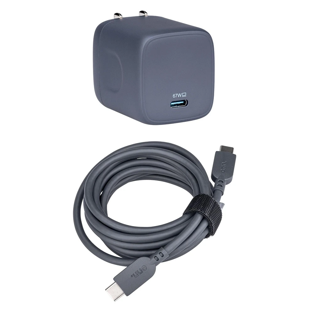 onn. USB-C Fast Charge Laptop Charging Kit with 67W Power Delivery, 6 ft./1.8 m Cable