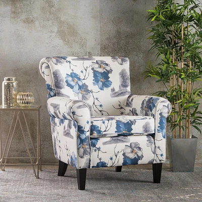 Rita Floral Print Fabric Club Chair