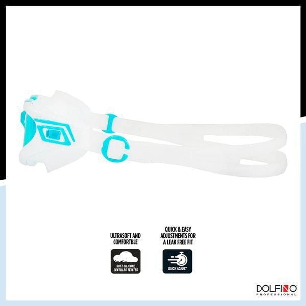 Lunettes de Natation Adulte Dolfino Merlin Turquoise Lunettes adultes