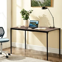 Homy Casa 47 Inch Rectangle Dining Table Desk with Manufactured Wood Metal Legs for Dining Room Home Office Kitchen Bistro