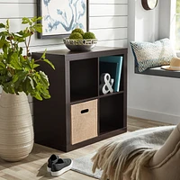 hometrends 2 X 4" Espresso Hollow Core Cube Display Shelf