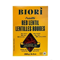 Biori 100% Organic Gluten Free Red Lentil Fusilli 250g, 100% Organic Gluten Free Red Lentil Pasta