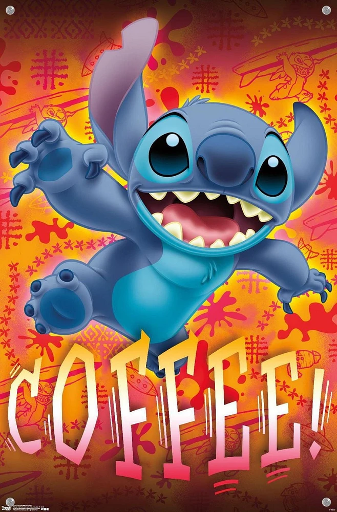 Disney Lilo and Stitch - Coffee Wall Poster, 22.375" x 34"