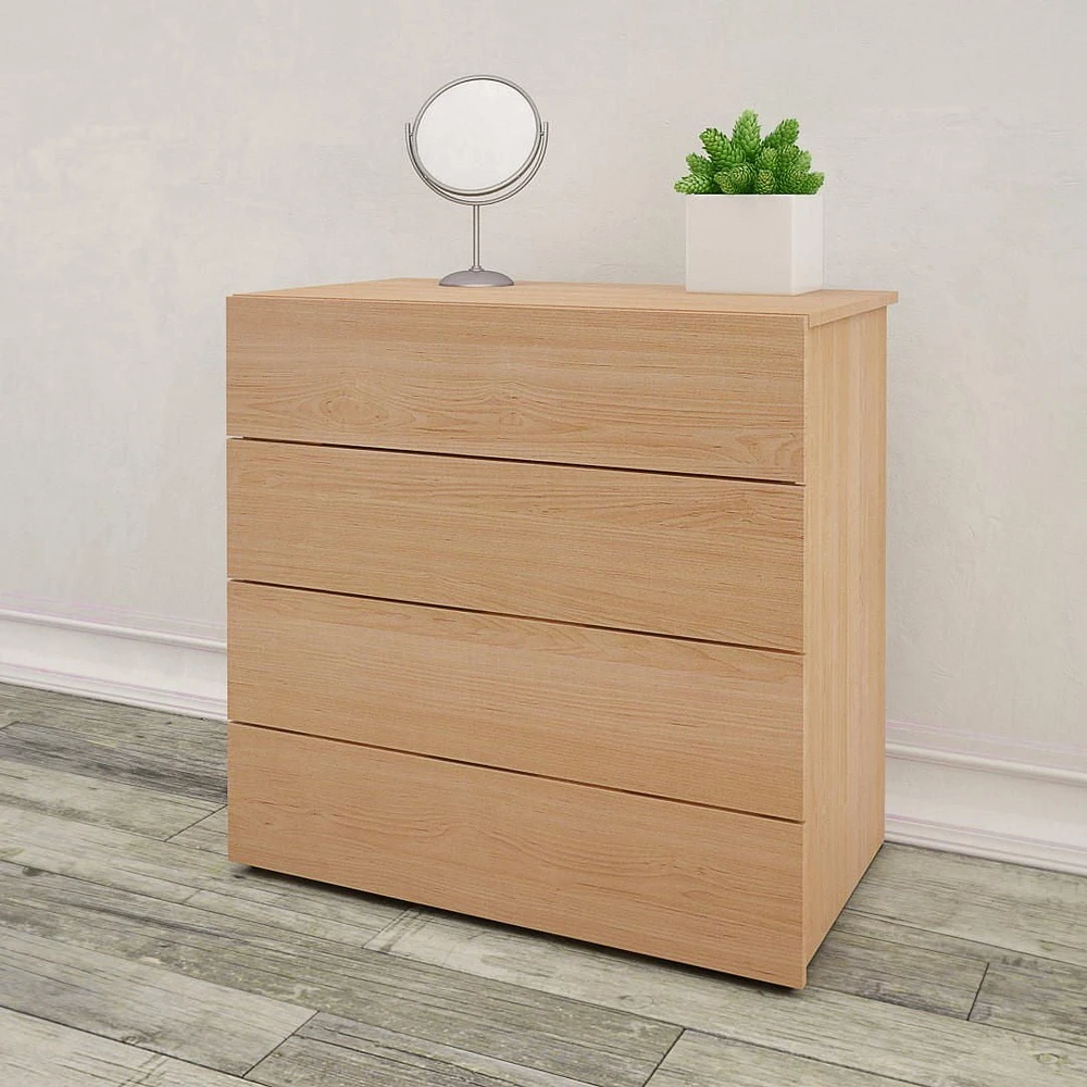 Nexera Nordik 4-Drawer Chest, Natural Maple
