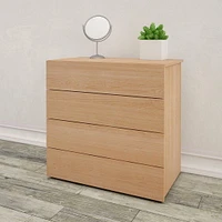 Nexera Nordik 4-Drawer Chest, Natural Maple